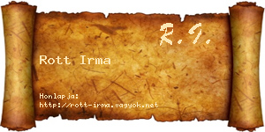 Rott Irma névjegykártya